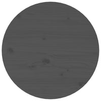 Tavolino da Salotto Grigio Ø 45x40 cm in Legno Massello di Pino 822334