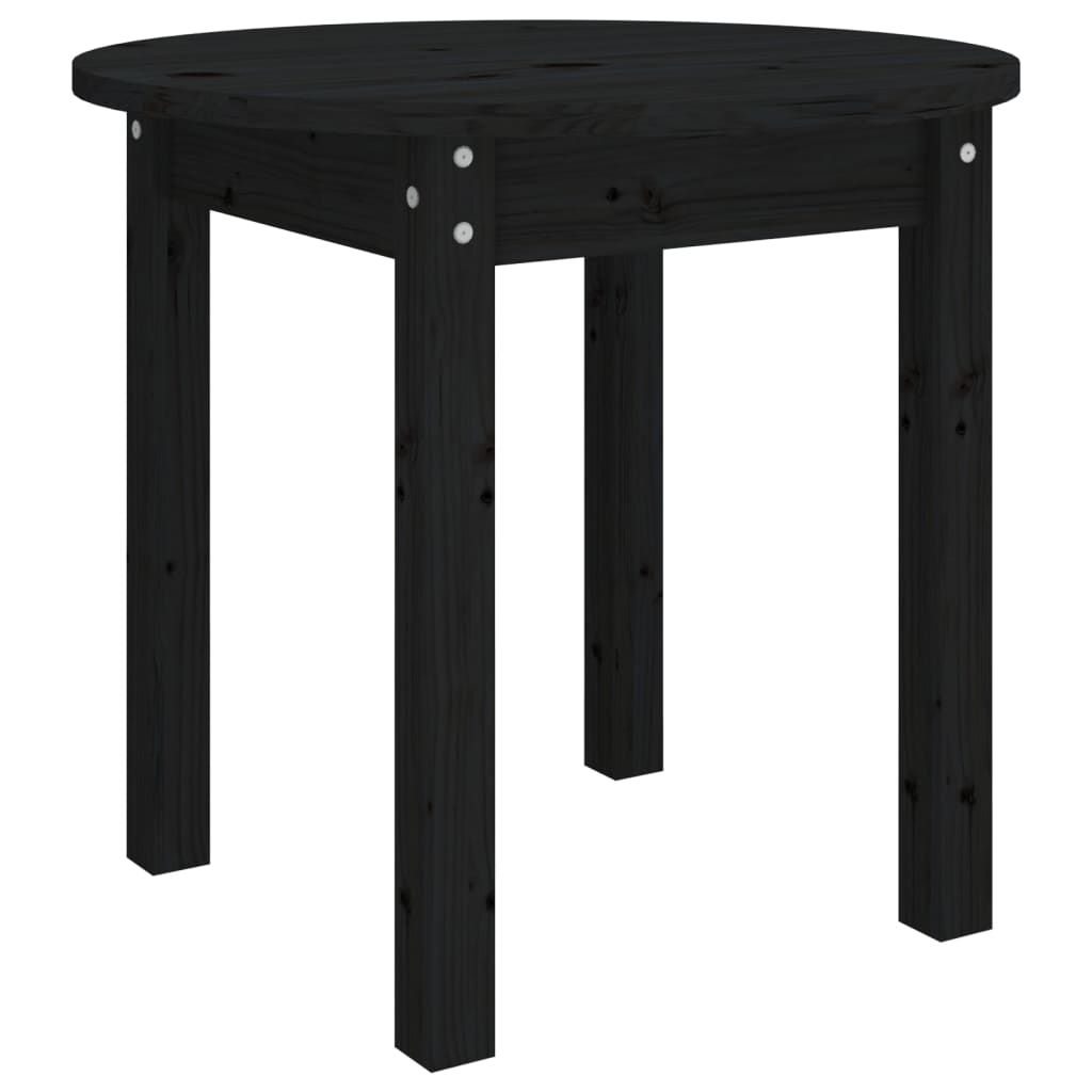 Tavolino da Salotto Nero Ã˜ 45x40 cm in Legno Massello di Pino cod mxl 5537