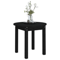 Tavolino da Salotto Nero Ã˜ 45x40 cm in Legno Massello di Pino cod mxl 5537