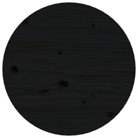 Tavolino da Salotto Nero Ã˜ 45x40 cm in Legno Massello di Pino cod mxl 5537