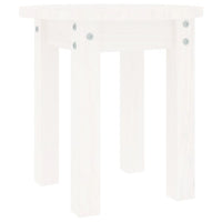 Tavolino da Salotto Bianco Ã˜ 35x35 cm in Legno Massello di Pino cod mxl 5570