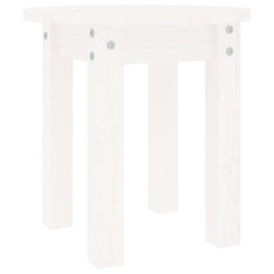 Tavolino da Salotto Bianco Ã˜ 35x35 cm in Legno Massello di Pino cod mxl 5570