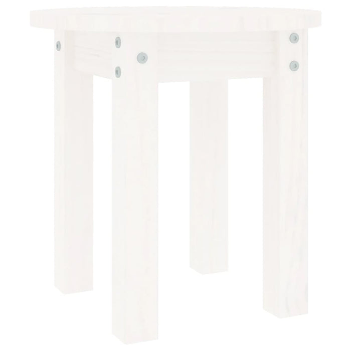 Tavolino da Salotto Bianco Ã˜ 35x35 cm in Legno Massello di Pino cod mxl 5570