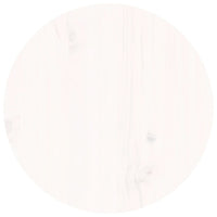 Tavolino da Salotto Bianco Ã˜ 35x35 cm in Legno Massello di Pino cod mxl 5570