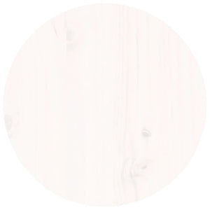 Tavolino da Salotto Bianco Ã˜ 35x35 cm in Legno Massello di Pino cod mxl 5570