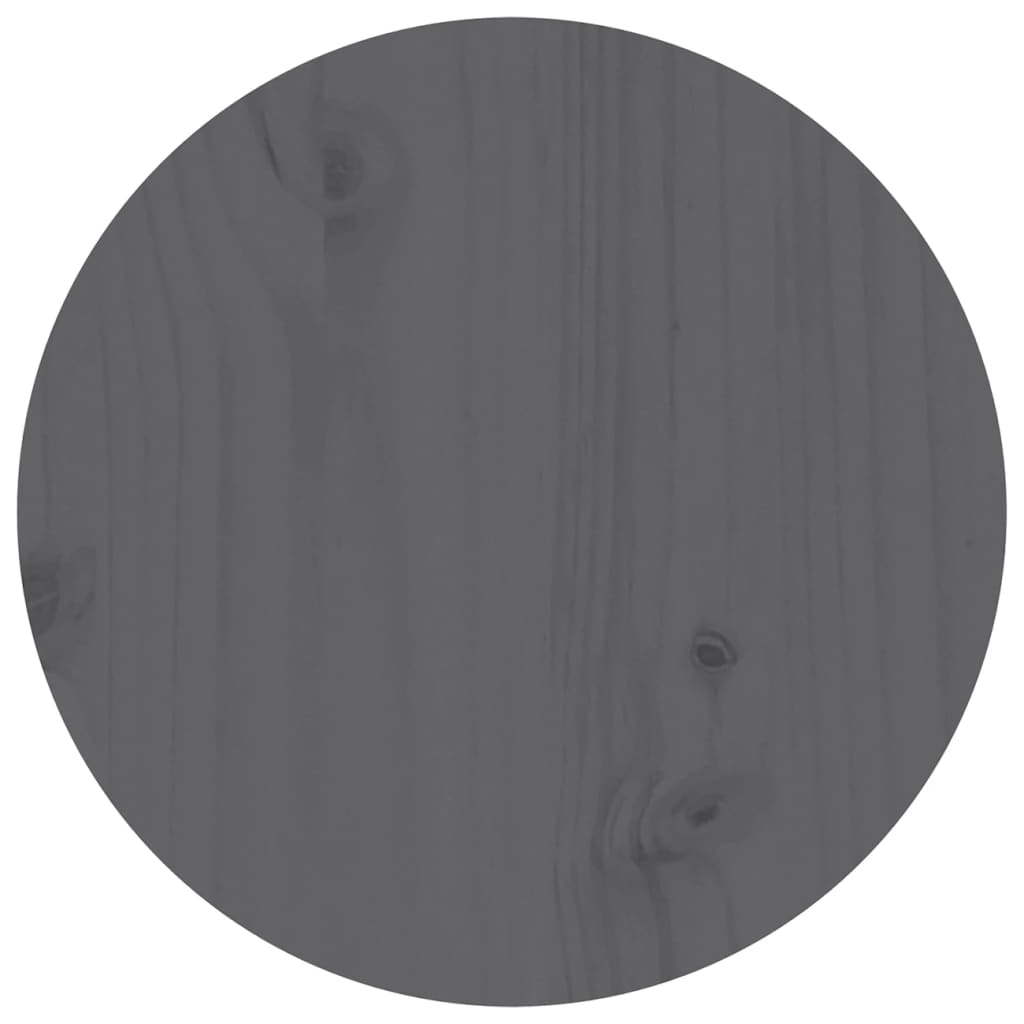 Tavolino da Salotto Grigio Ã˜ 35x35 cm in Legno Massello di Pino cod mxl 25437