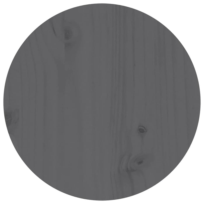 Tavolino da Salotto Grigio Ã˜ 35x35 cm in Legno Massello di Pino cod mxl 25437