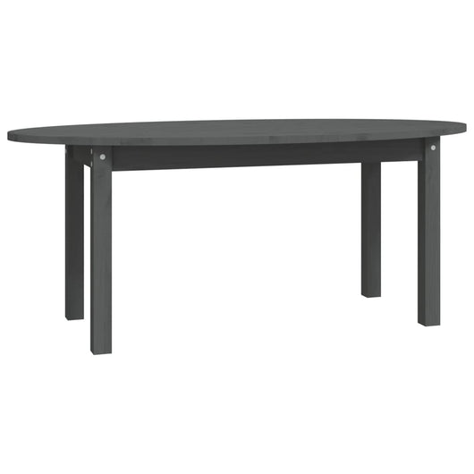 Tavolino da Salotto Grigio 110x55x45 cm Legno Massello di Pino 822344