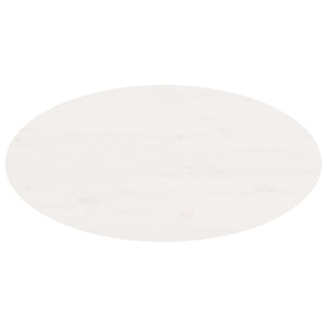Tavolino da Salotto Bianco 80x40x35 cm Legno Massello di Pino 822348