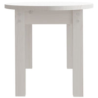 Tavolino da Salotto Bianco 80x40x35 cm Legno Massello di Pino 822348