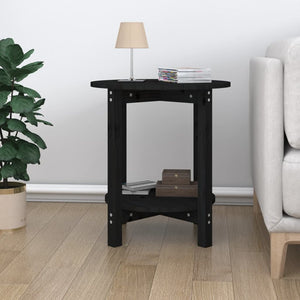 Tavolino da Salotto Nero Ã˜ 55x60 cm in Legno Massello di Pino cod mxl 5564