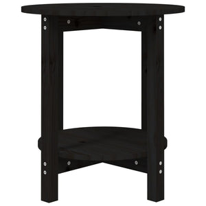 Tavolino da Salotto Nero Ã˜ 55x60 cm in Legno Massello di Pino cod mxl 5564