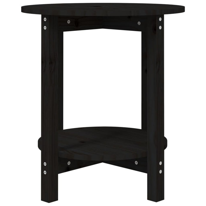 Tavolino da Salotto Nero Ã˜ 55x60 cm in Legno Massello di Pino cod mxl 5564