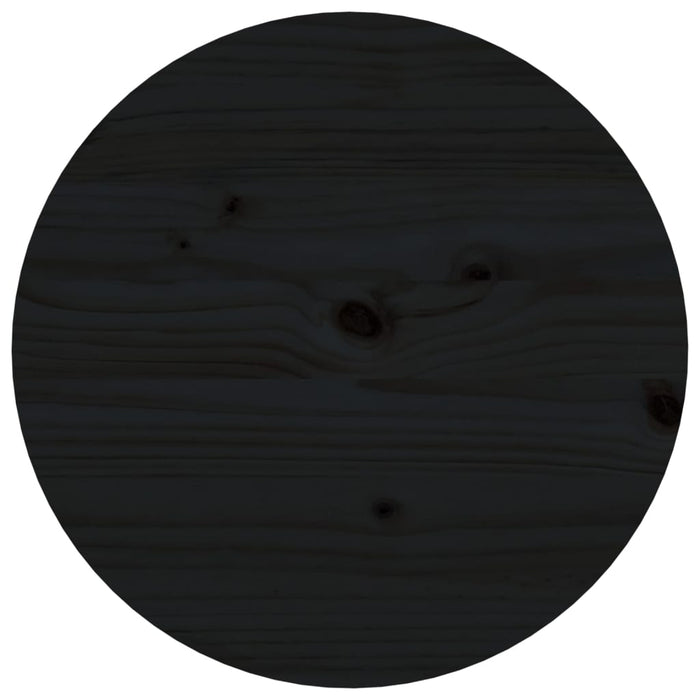 Tavolino da Salotto Nero Ã˜ 55x60 cm in Legno Massello di Pino cod mxl 5564