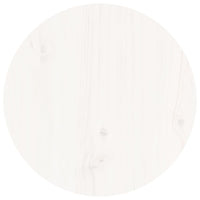 Tavolino da Salotto Bianco Ø 40x60 cm in Legno Massello di Pino 822358