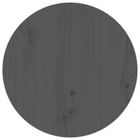 Tavolino da Salotto Grigio Ø 40x60 cm in Legno Massello di Pino 822359