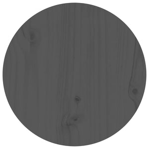Tavolino da Salotto Grigio Ø 40x60 cm in Legno Massello di Pino 822359