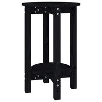 Tavolino da Salotto Nero Ã˜ 40x60 cm in Legno Massello di Pinocod mxl 127793