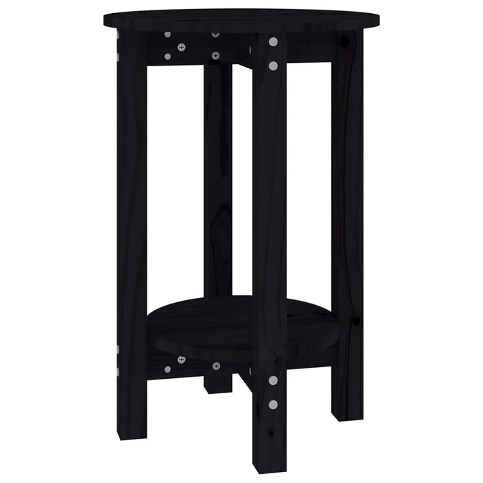 Tavolino da Salotto Nero Ã˜ 40x60 cm in Legno Massello di Pinocod mxl 127793