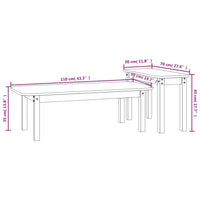 Set di tavolini da caffè set da 2 in legno massello di pino bianco 02_0042132