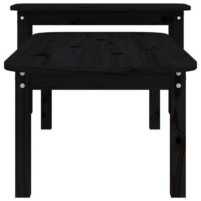 Set di tavolini da caffè set da 2 in legno massello di pino nero 02_0042136