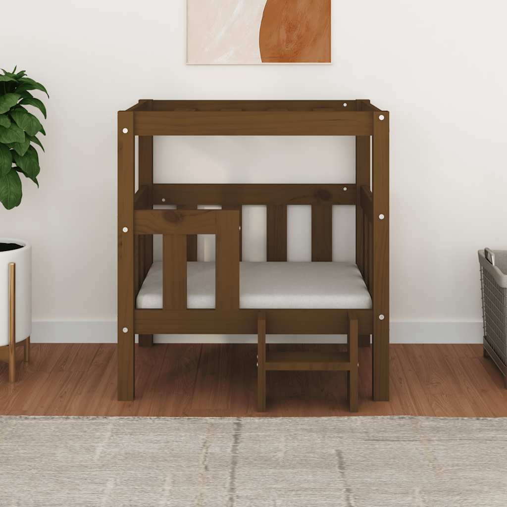 Cuccia per Cani Ambra 65,5x50,5x70 cm in Legno Massello di Pino 822375