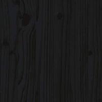 Cuccia per Cani Nera 65,5x50,5x70 cm in Legno Massello di Pino 822376