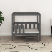 Cuccia per Cani Grigio 95,5x73,5x90cm in Legno Massello di Pino 822384