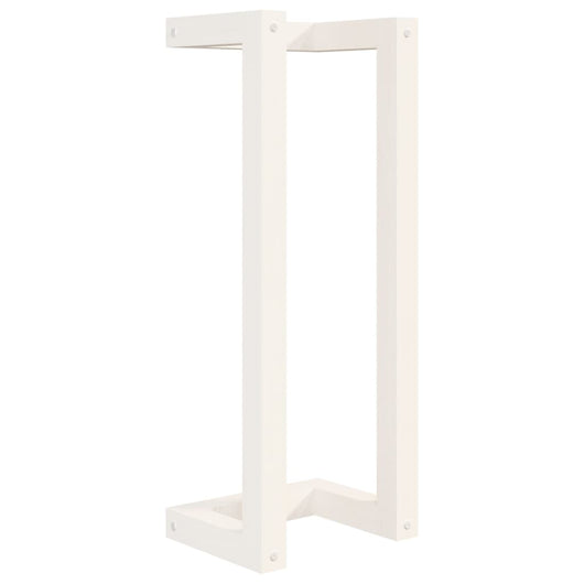 Portasciugamani Bianco 23x18x60 cm in Legno Massello di Pino cod mxl 40097