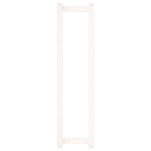 Portasciugamani Bianco 23x18x90 cm in Legno Massello di Pino 822398