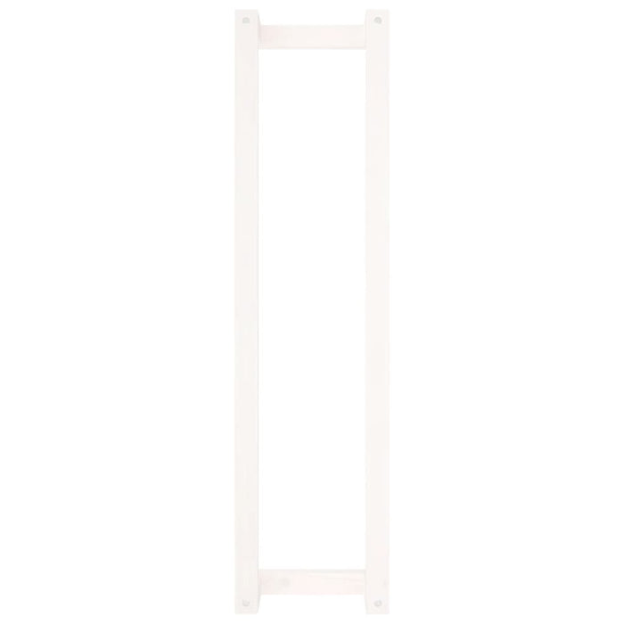 Portasciugamani Bianco 23x18x90 cm in Legno Massello di Pino 822398