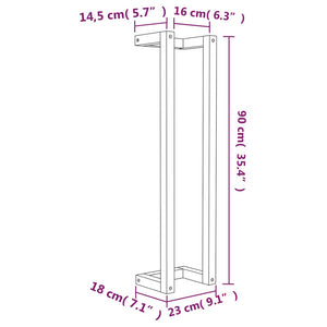 Portasciugamani Bianco 23x18x90 cm in Legno Massello di Pino cod mxl 46085