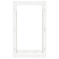 Portalegna Bianco 60x25x100 cm in Legno Massello di Pino 822413