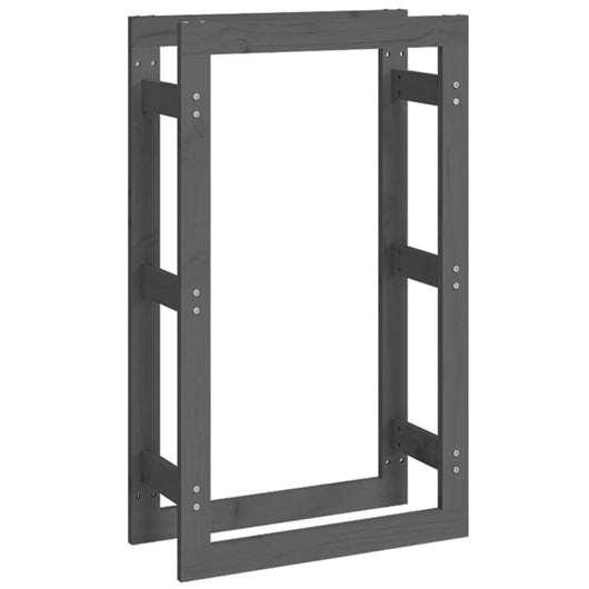 Portalegna da ardere porta legna organizer portaoggetti 60 x 25 x 100 cm legno di pino grigio 02_0045127
