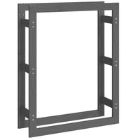 Portalegna da ardere porta legna organizer portaoggetti 80 x 25 x 100 cm legno di pino grigio 02_0045131