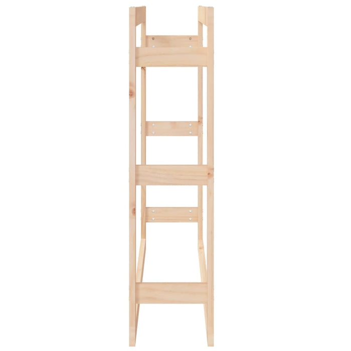 Portalegna-Scaffale per Legna 100x25x100 cm in Legno Massello di Pino