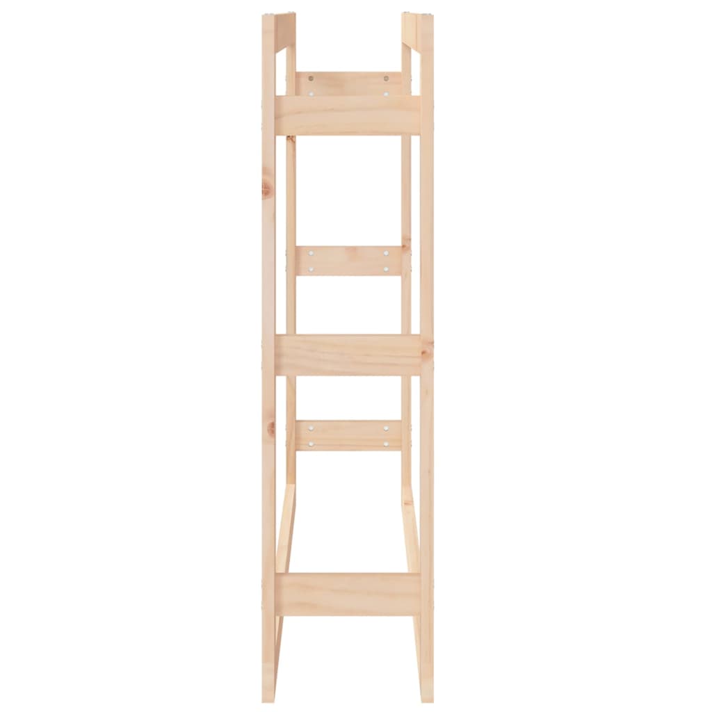 Portalegna da ardere porta legna organizer per riporre oggetti 100 x 25 x 100 cm in legno di pino naturale 02_0045098