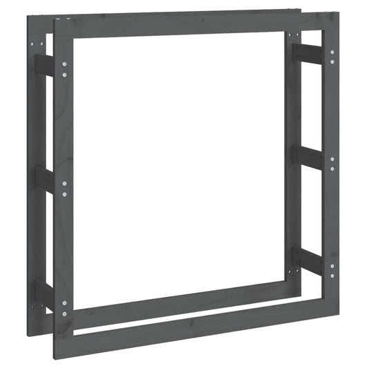 Portalegna da ardere porta legna organizer portaoggetti 100 x 25 x 100 cm legno di pino grigio 02_0045100