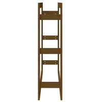 Portalegna-Scaffale per Legna Marrone Ambra 100x25x100cm Legno Massello di Pino