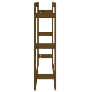 Portalegna-Scaffale per Legna Marrone Ambra 100x25x100cm Legno Massello di Pino