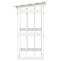 Portalegna Bianco 108x64,5x109 cm in Legno Massello di Pino 822428