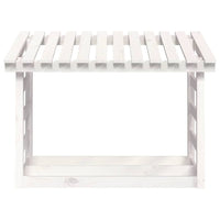 Portalegna Bianco 108x64,5x78 cm in Legno Massello di Pino cod mxl 60618