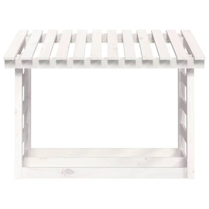 Portalegna Bianco 108x64,5x78 cm in Legno Massello di Pino 822443