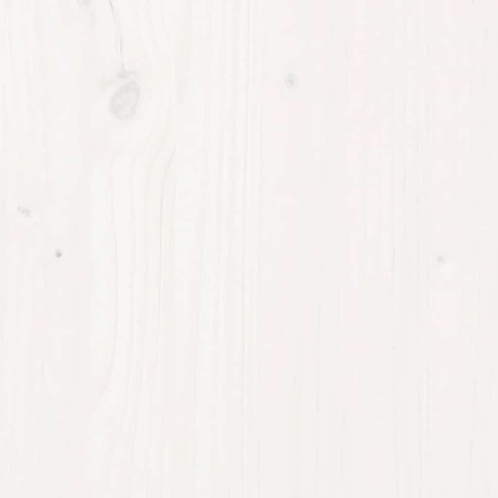 Portalegna Bianco 108x64,5x78 cm in Legno Massello di Pino cod mxl 60618