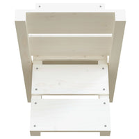 Portaceppi Bianco 47x39,5x48 cm in Legno Massello di Pino 822448