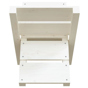 Portaceppi Bianco 47x39,5x48 cm in Legno Massello di Pino 822448