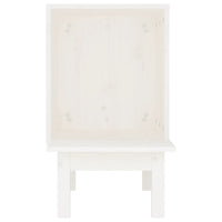 Casetta per Gatti Bianca 60x36x60 cm in Legno Massello di Pino cod mxl 12416