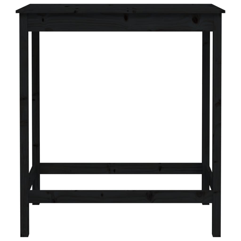 Set da Bar 5 pz Nero in Legno Massello di Pino cod mxl 14382