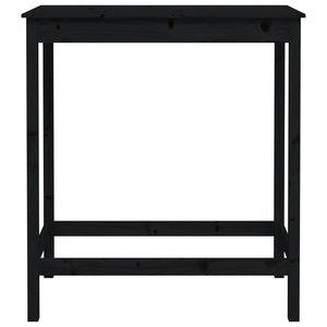 Set da Bar 5 pz Nero in Legno Massello di Pino cod mxl 14382