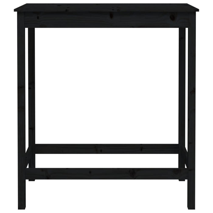 Set da Bar 5 pz Nero in Legno Massello di Pino cod mxl 14382